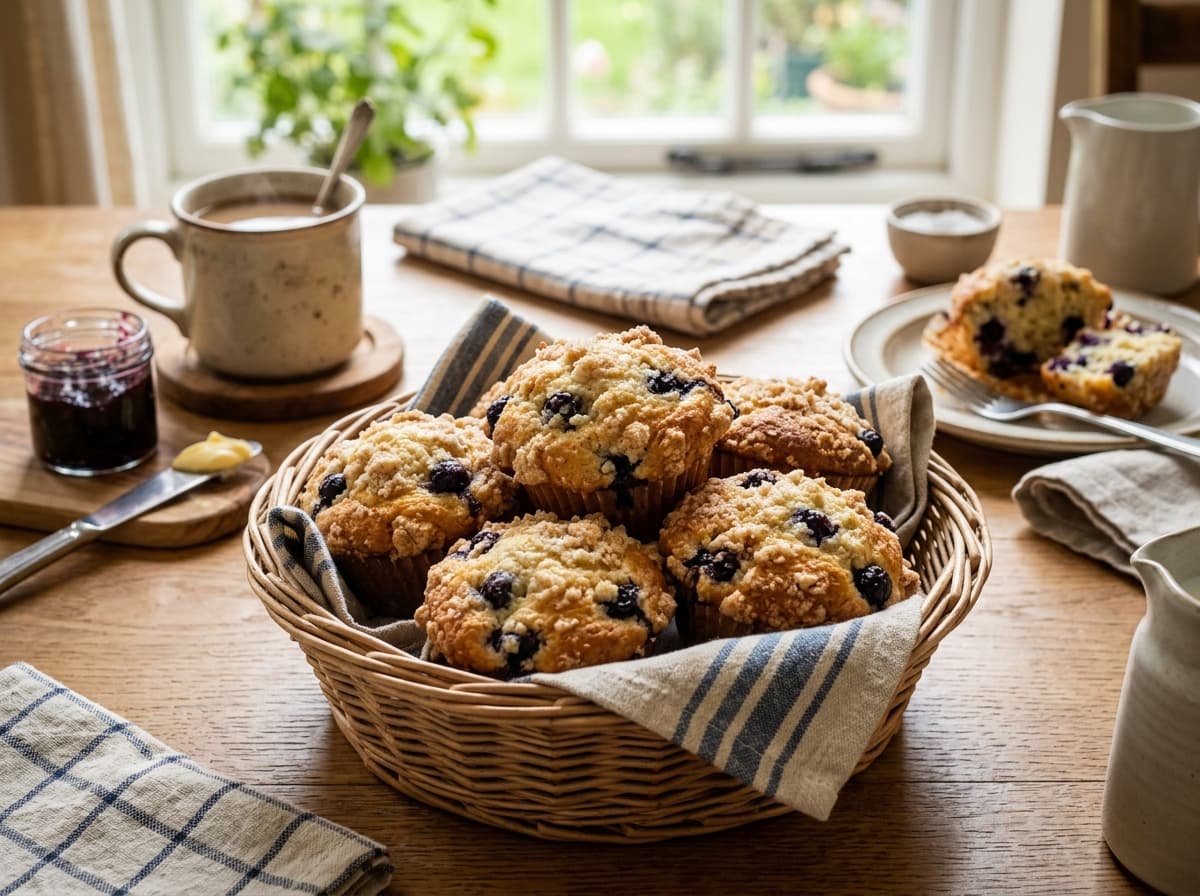 Muffins með bláberjum
