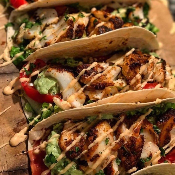 Cajun-kryddaður fiskur í tacos