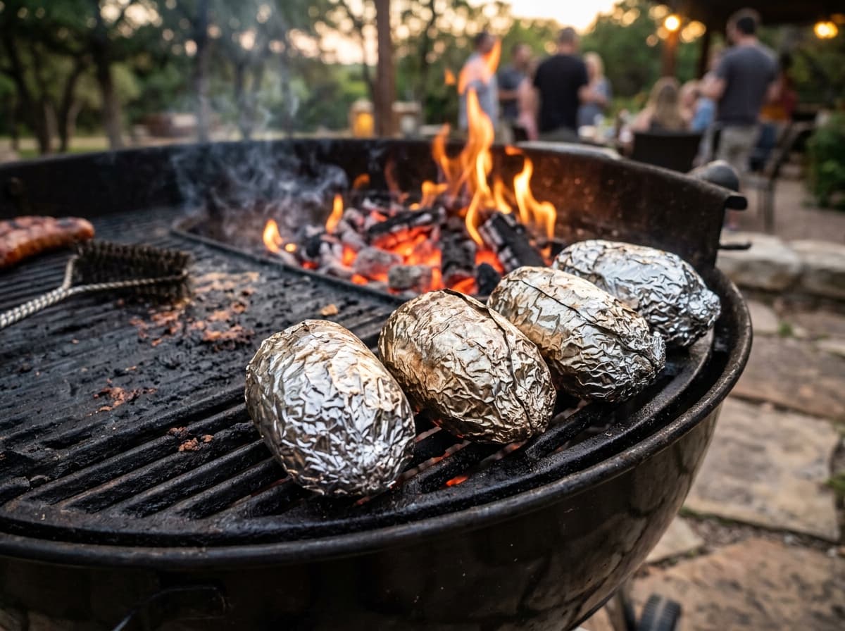 Grillaðar bökunarkartöflur