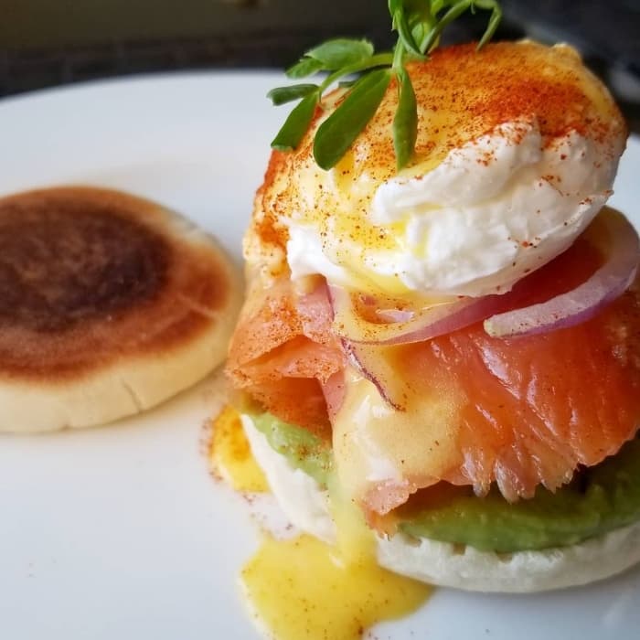 Lax með Egg Benedict